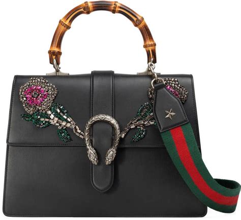 dionysus large leather top gucci bag